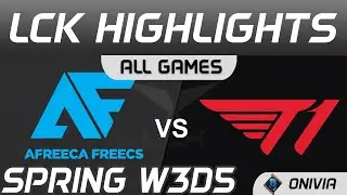 AF vs T1 Highlights ALL GAMES Spring Season 2021 W3D5 Afreeca Freecs vs T1 by OniviaAF vs T1 Highlig