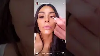 KIM KARDASHIAN SHOW HOW TO CONCEAL BAKE BRIGHTEN!! Insta Story March 19