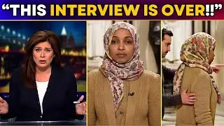 Illhan Omar LEAVES MID INTERVIEW After CNN Host BLAMES HER For ICE Riots on live tv