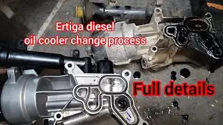 Diesel ertiga/swift/swift Dzire/baleno..oil cooler change process step by step.#mechanic #automobile