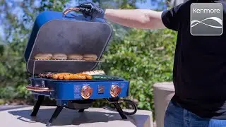 Discover the Kenmore 2-Burner Portable Gas Grill - Take Your BBQ Camping or Anywhere!