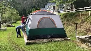 TEKNIK MEMASANG KHEMAH UNTA SAIZ L DAN FLYSHEET 6m x 4.5m