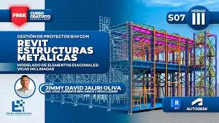 🚧Curso | Revit Estructura Met&aacute;lica | Modelado de Elementos Diagonales: Vigas Inclinadas | BIM