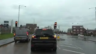 Driving On Bromyard Road A44, University Park Drive & Tudor Way, Worcester, England 15th March 2022