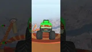 Monster Truck Mega Ramp Impossible Driver Extreme Challenge Jump in hill #shorts #short #shortvideo