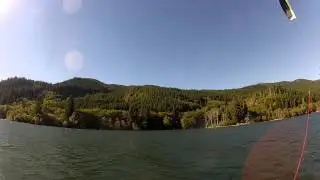 Kiting Nitinat Lake  1 of 3 - October 7, 2012 with Emmanuelle and Greg