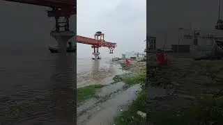 Flood coming in Patna ganaga river water 🚨💥#short #video #indianrailways #travel #india