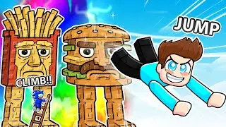 CLIMB THE BIGGEST BURGURO AND FRYURO TOWER IN ROBLOX !!
