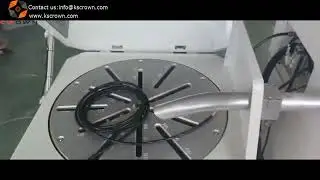 Cable feeder working with wire cutting stripping machine and cable coiler pan - Suzhou Crown