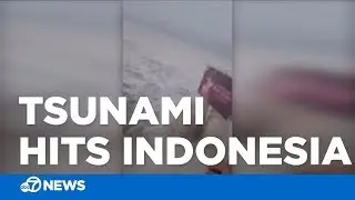 10-foot tsunami hits Indonesia after magnitude 7.5 earthquake