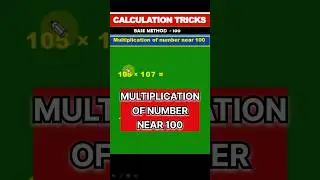 C20 | Base Method of Multiplication | Multiplication of number near 100 #shorts #youtubeshort #maths