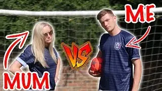 ME VS MY MUM!! GARDEN FOOTBALL!!