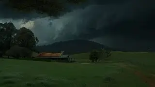The Scary Storm is Approaching your Farm | High winds and thunder | 11 Hours of Relaxation