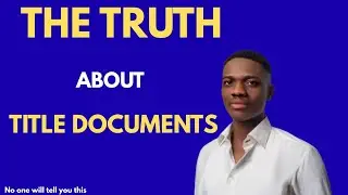 What Is a Title Document? | The Legal Proof of Property Ownership Explained || Land Documents 
