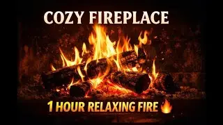 Fireplace Satisfying Video & Crackling Fire Sound | Relaxing 1 Hour Ambience