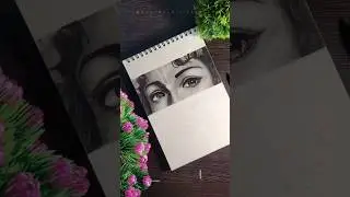 Radha 💖 Krishna eye drawing ✨( part 1)[KRISHNA] Charcoal Drawing #artwork #drawing #jaikrishna