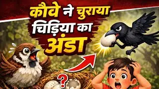  अंडे चुराने वाला कौवा|Anda churane wala kauwa😱| बच्चों की मज़ेदार कहानी | Cartoon Story #cartoon 