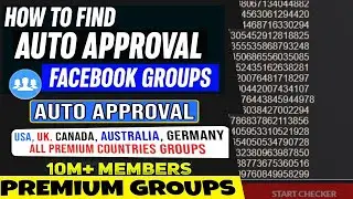 How to Find Facebook Auto Approval Groups in 2025 | Extract facebook group IDs from any post