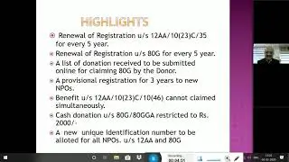 NPO#2 Change in finance Act,2020 in Npo By CA Ved Mittal