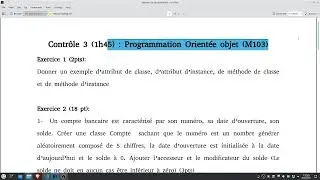 POO en python : Correction du Controle 3 - Préparer à l'EFM
