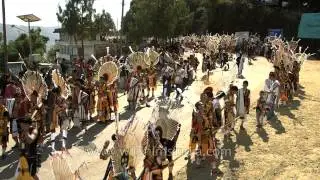 Angami youth at Stone pulling ceremony