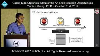 ACM CCS 2017 - Cache Side Channels: State of the Art and Research Opportunities - Yinqian Zhang