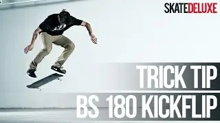 How to BS 180 Kickflip aka BS Flip | Skateboard Trick Tip |&nbsp;skatedeluxe