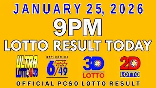 9pm Lotto Result Today PCSO January 25 2026