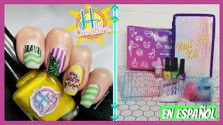 Manicura Tutorial - H la Cosedora Nail Art Stamping Kit Personalizable