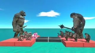 GORO THE GIANT TEAM VS TROLLS GANG - ANIMAL REVOLT BATTLE SIMULATOR
