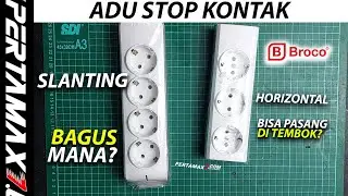 ADU Terminal Colokan Stop Kontak Broco Slanting VS Horizontal Bagus Mana? Pasang di Tembok #broco