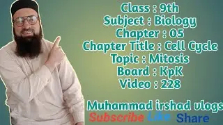 Mitosis | Cell Cycle | 9th class biology in Pashto