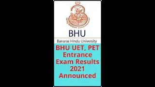 BHU UET & PET Entrance Exam Results 2021 || #bhuuetexam #bhupetexam #shorts