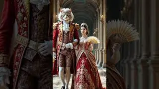 Royal Fashion Show with Giant Animals 🐆🐱  AI Fantasy Catwalk in 4K