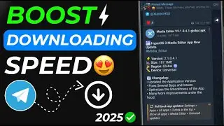 Boost Telegram Download Speed ⚡ Fix Slow Download 🔥 Internet Speed Increase Trick