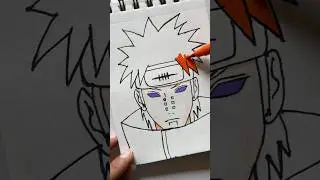 Drawing pain || #animedrawing  #naruto #itachi #madara #anime #shorts