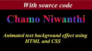 How to create animated text background effect using HTML and CSS with source code