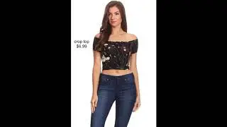 Diva 21 --------Ripped Jeans Romper Crop Top