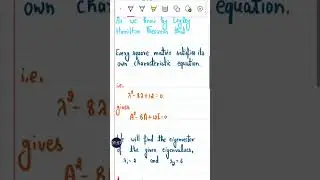 characteristic equation and determinant trace finding technique
