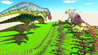 [Experiment] Giant Reptiles Jump with Dinosaurs Physics Simulation | Animal Revolt Battle Simulator