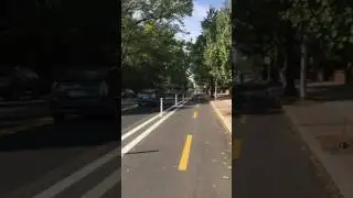 What It Looks Like to Ride Your Bike in a Protected Bike Lane/Cycletrack