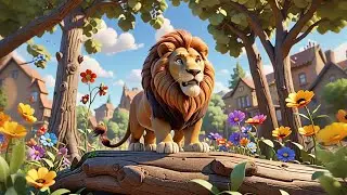 The Lion That Hopped Over a Log 🦁🌳 | Funny Nursery Rhymes Songs for Kids & Toddlers