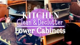 KITCHEN CABINET CLEAN AND DECLUTTER// LOWER KITCHEN CABINETS - DECLUTTER SERIES - Cori Heart