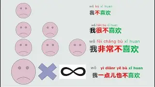 Expresar diferentes grados de disgustos con los adverbios de grado +不 喜欢  #hsk1 #hsk2 #aprendechino