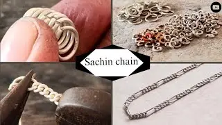 Silver Sachin Chain Making... Handmade ⛓️