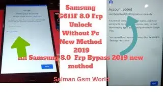 Samsung G611F 8.0 Frp Bypass||All Samsung 8.0 Frp Bypass  Unlock 2019