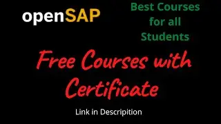 FREE Sap Training Courses with Certificate | OpenSAP | 2020