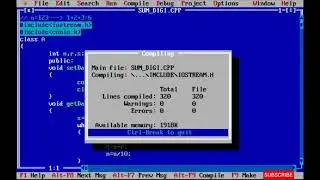 C program of sum of digit using class and object in c++