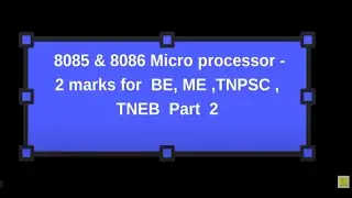 8085 8086 Micro processor Part 3