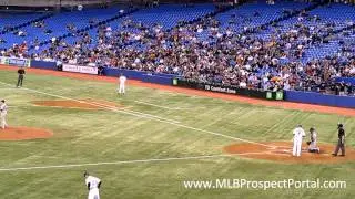 Blue Jays C J.P. Arencibia batting vs. Tampa Bay Rays